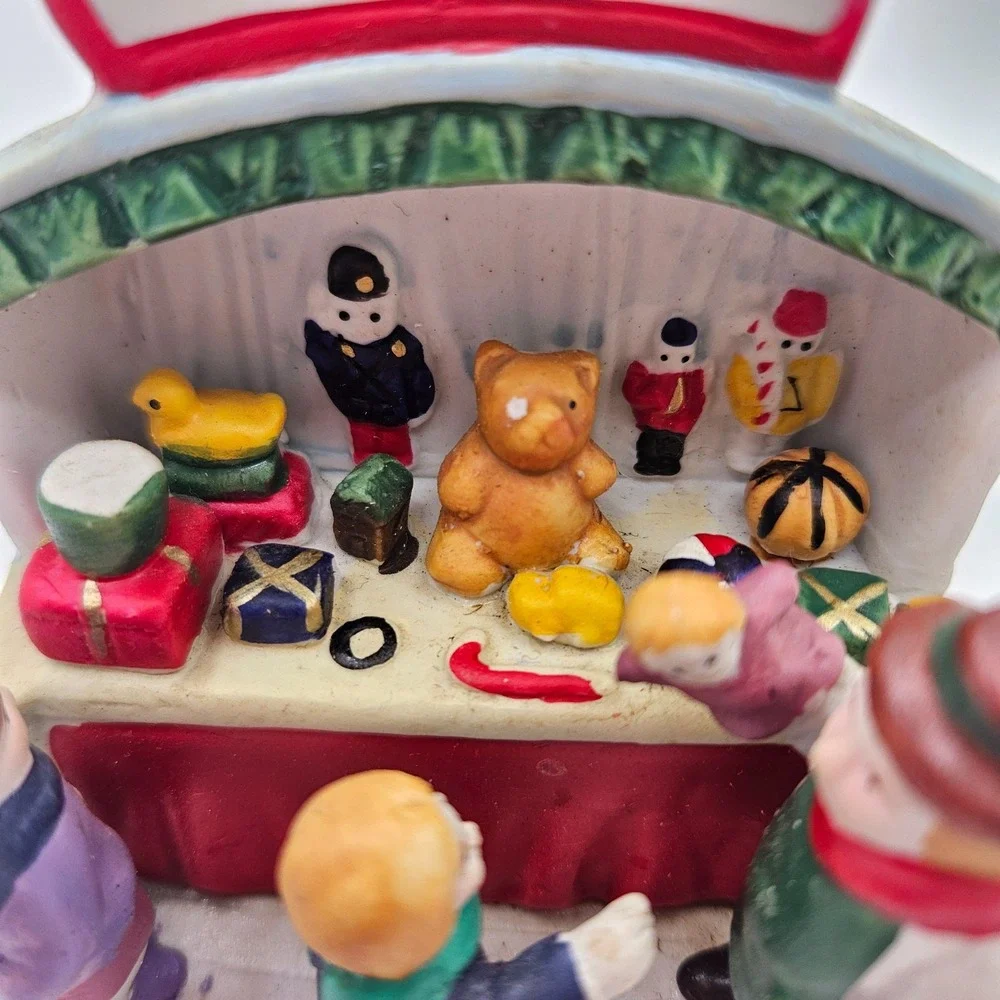 Vintage Lemax 1993 Christmas Village Toy Shop Toys Market Stand Figurine Decor